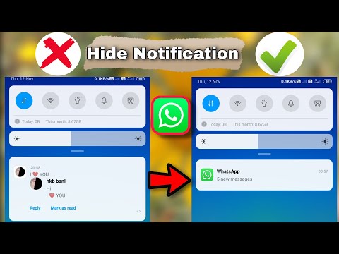 How to hide incoming Whatsapp messages